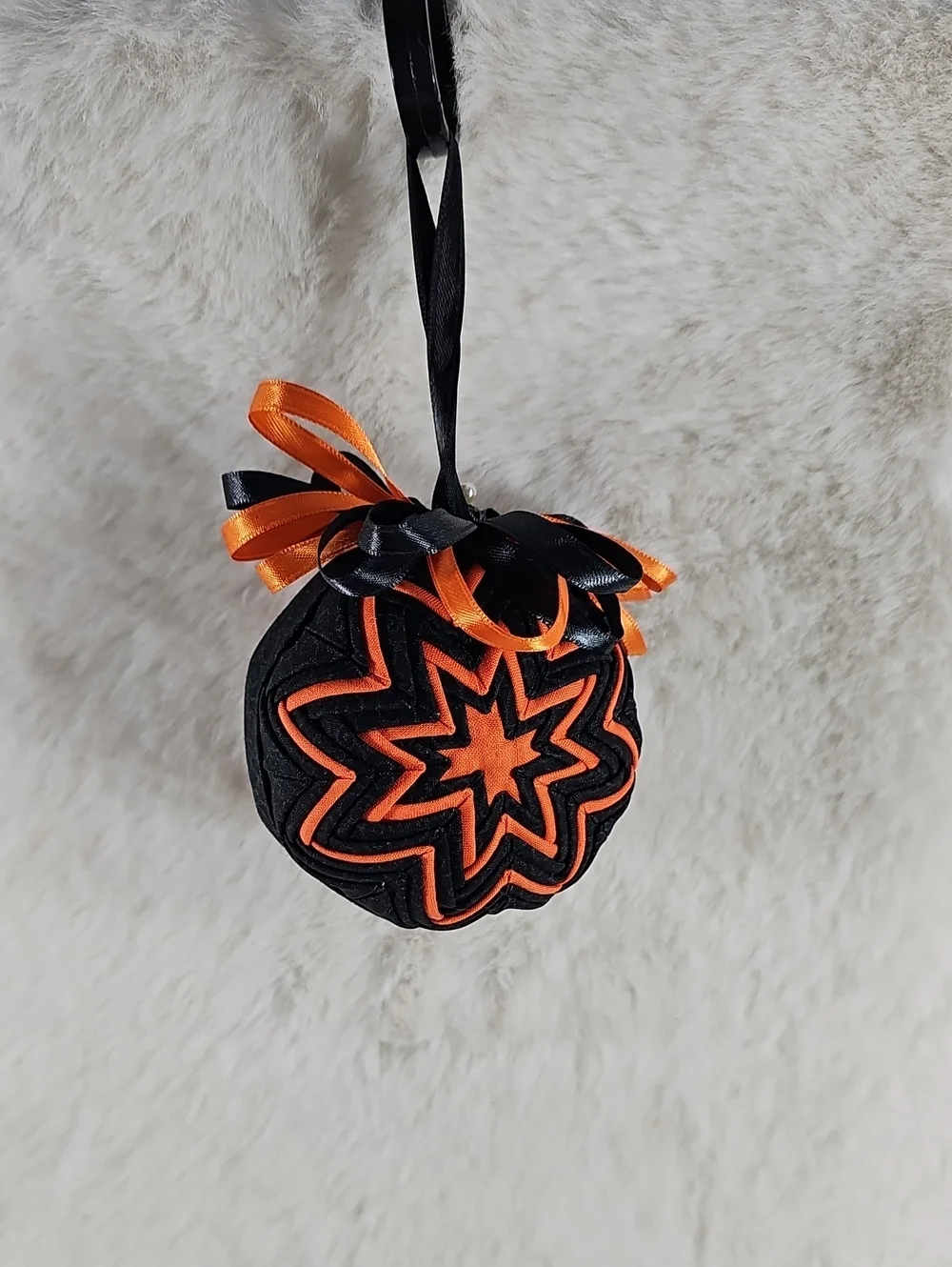 Dia De Muertos Skull Homemade Fabric Ornament